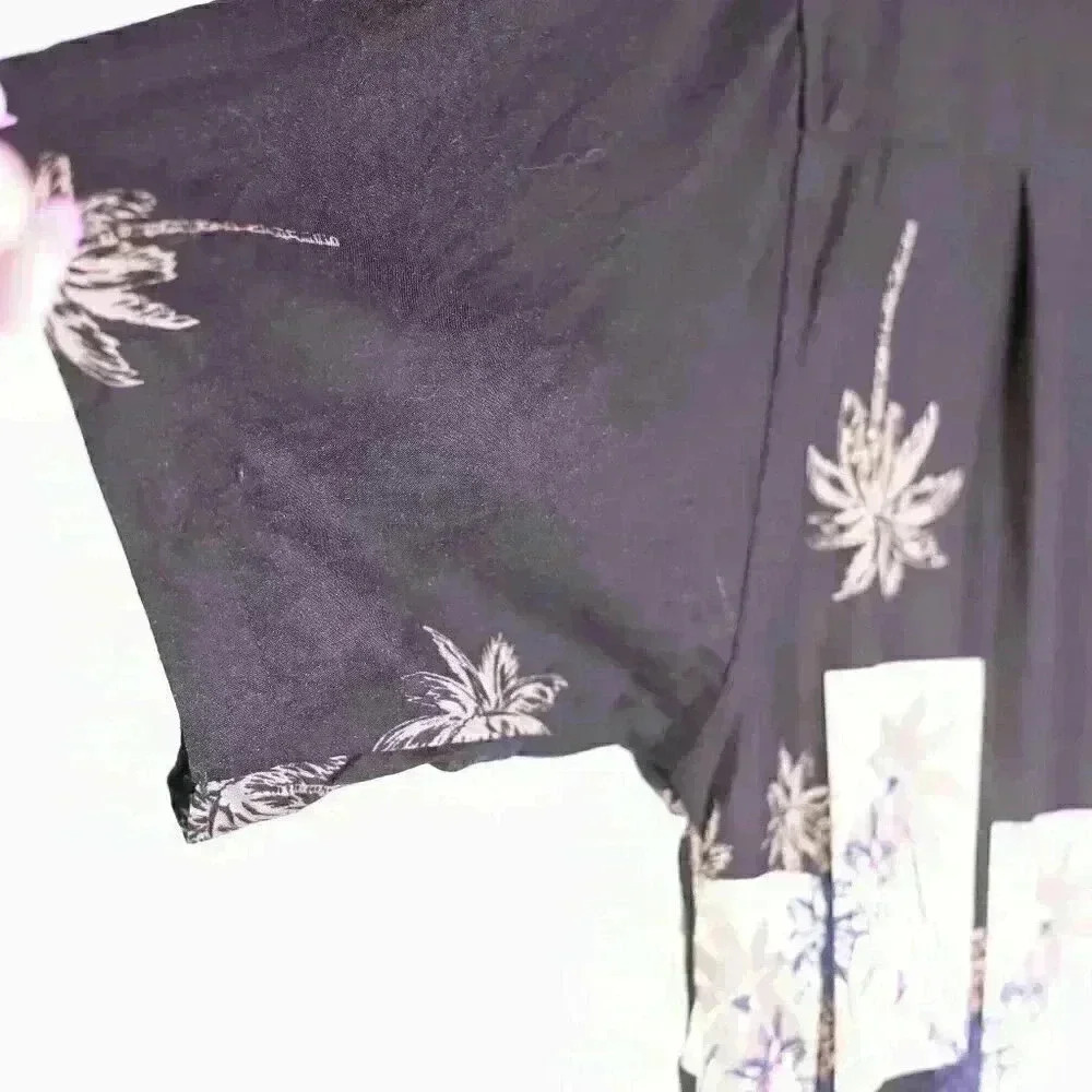 Imprints Size L Black Hawaiian shirt pinup hidden art; art to wear button down - Picture 9 of 15